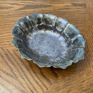 Vintage Towle Silver Plated Scalloped Edge Small Dish 6.25 X 4..75